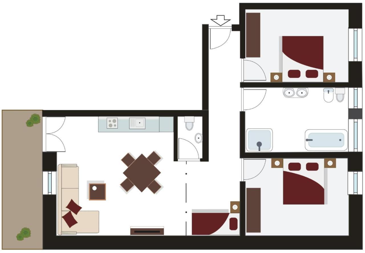 Tyrol Living & Cafe Apartment Нова Леванте Екстериор снимка