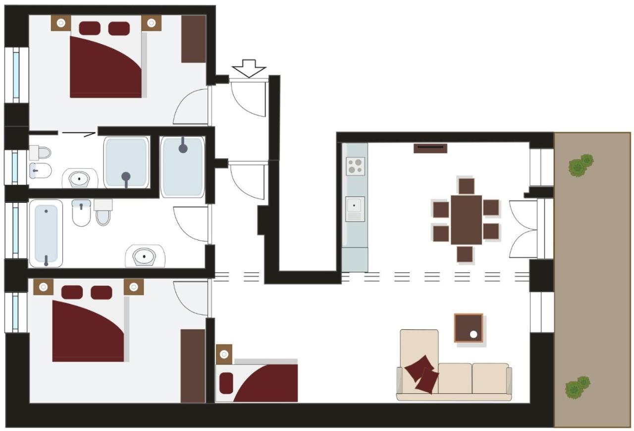 Tyrol Living & Cafe Apartment Нова Леванте Екстериор снимка